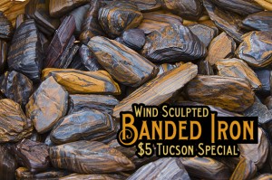 $5 Tucson Show Special Banded Iron Formation (BIF) for sale in Wyoming. Sculptured Wind Slicks • Rough • Slabs