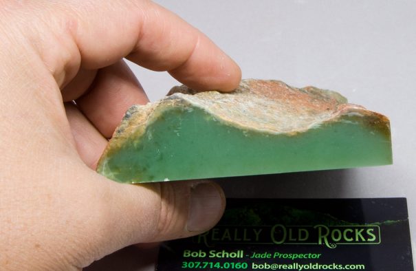 Wyoming Apple Green Nephrite Jade Slab