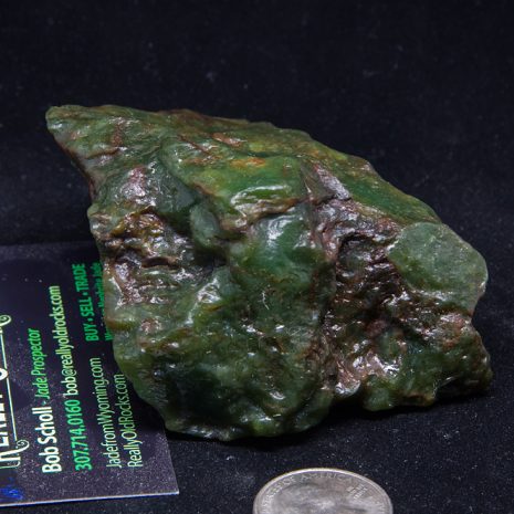 Wyoming Nephrite Jade specimen of Apple Green/Emerald Turtleback jade