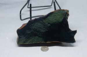 Rare Edwards Black Nephrite Jade with Frogskin green patterns