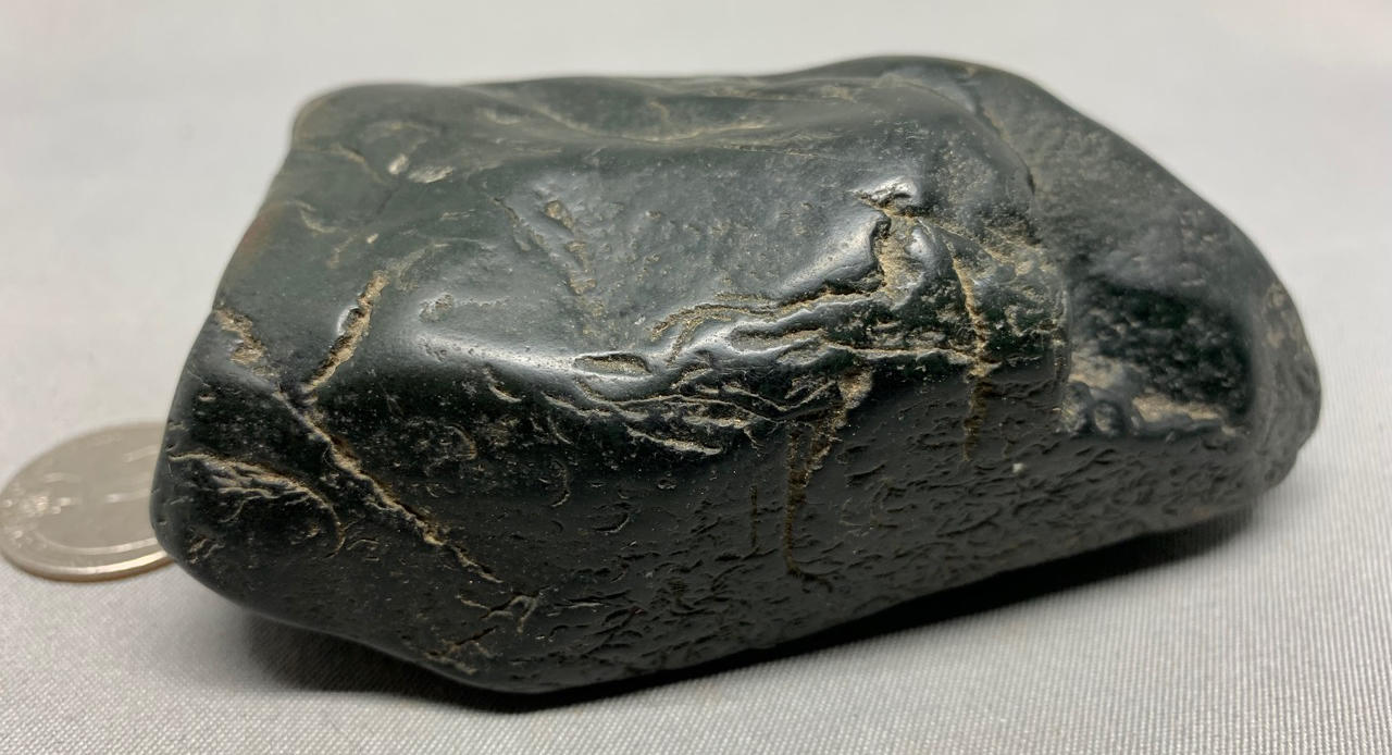 Wyoming black nephrite jade wind slick – Bull Canyon?