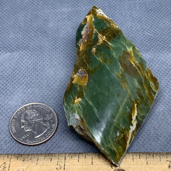 Wyoming apple green nephrite jade polished