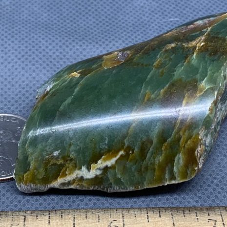 Wyoming apple green nephrite jade polished
