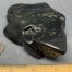 Wyoming black nephrite jade river cobble from the N. Platte River.