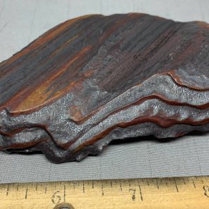 Red Banded Iron formation Genesis Stone wind slicked specimens Wyoming USA
