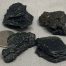 4 Dark Emerald Cinder nuggets of Wyoming nephrite jade