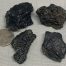 4 Dark Emerald Cinder nuggets of Wyoming nephrite jade