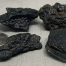4 Dark Emerald Cinder nuggets of Wyoming nephrite jade