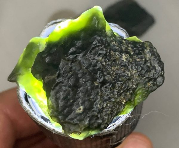 4 Dark Emerald Cinder nuggets of Wyoming nephrite jade