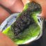 4 Dark Emerald Cinder nuggets of Wyoming nephrite jade