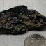 Dark Emerald Cinder nugget of Wyoming nephrite jade with crystal pockets
