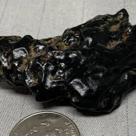 cinder_2e Dark Emerald Cinder nugget of Wyoming nephrite jade with crystal pockets