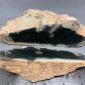 Wyoming medium olive nephrite jade with quartz crystals NQ-6