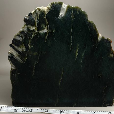 Wyoming Dark Olive w/Sage Nephrite w/quartz crystals