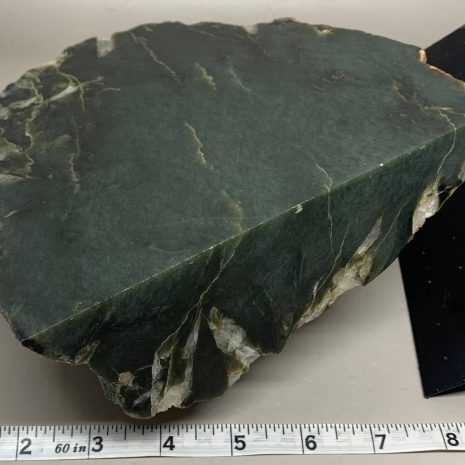 Wyoming Dark Olive w/Sage Nephrite w/quartz crystals