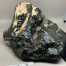Dark Olive Nephrite w/quartz crystals Windslick cut bottom