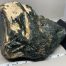 Dark Olive Nephrite w/quartz crystals Windslick cut bottom