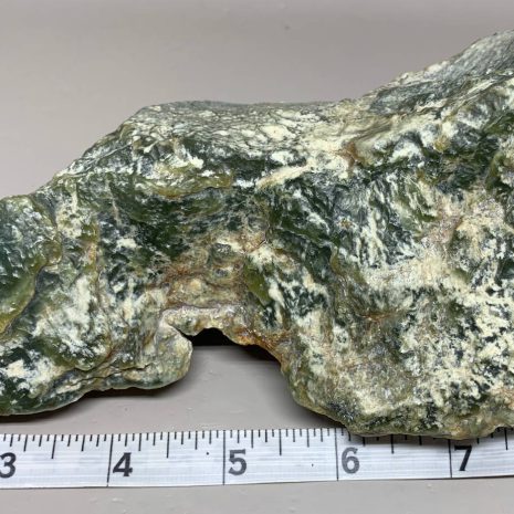 Apple/Olive Wyoming Nephrite Jade Wind Slick w/polished areas