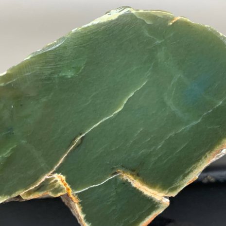 Apple/Olive Wyoming Nephrite Jade Wind Slick w/polished areas