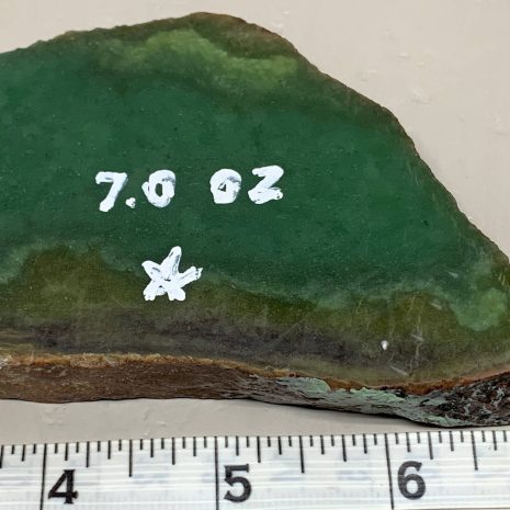 Apple Green Wyoming Nephrite jade slab possible Bull Canyon.