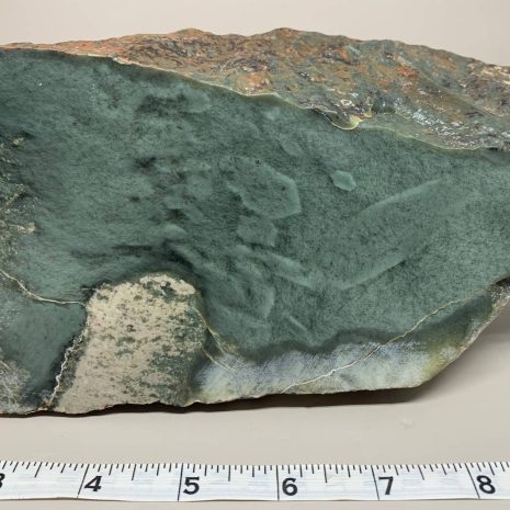 S2 - Wyoming Sage Nephrite Jade w/ pseudomorphed Quartz Crystals