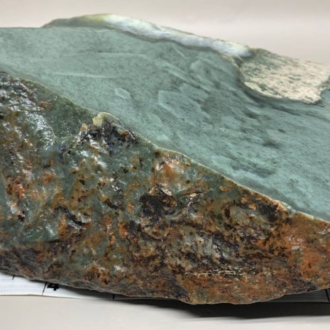 S2 - Wyoming Sage Nephrite Jade w/ pseudomorphed Quartz Crystals