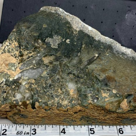 Wyoming Dark Sage Nephrite w/quartz crystals